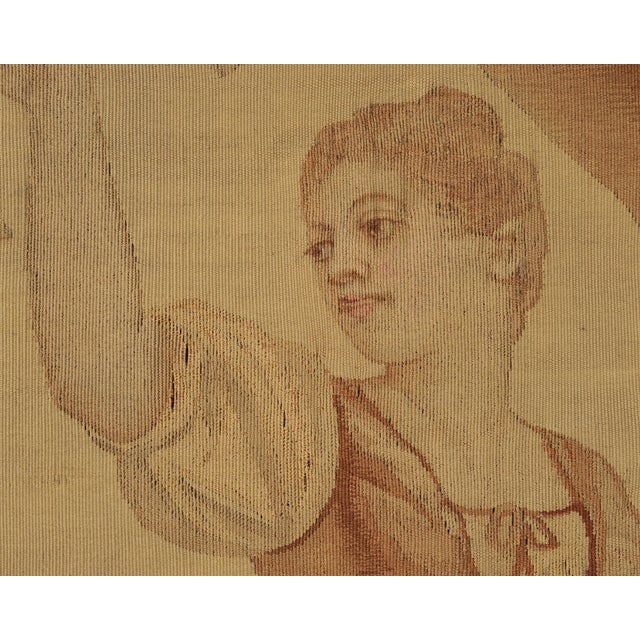 19th Century French Aubusson Harvest Tapestry Framed Panel 9.5 Ft For Sale - Image 11 of 18