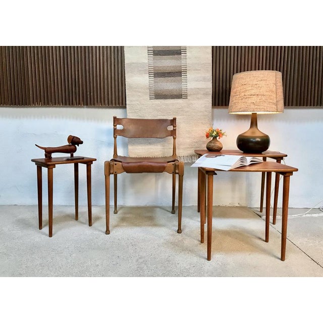 Boat-Shaped Teak Nesting Side Tables, Set of 3 For Sale - Image 12 of 18