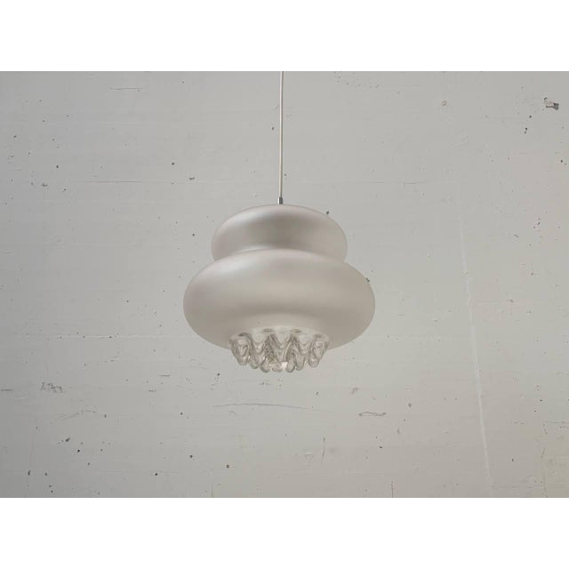 White AH 43 Pendant Lamp in Satin-Finished Crystal Glass from Peill & Putzler , 1970s For Sale - Image 8 of 14