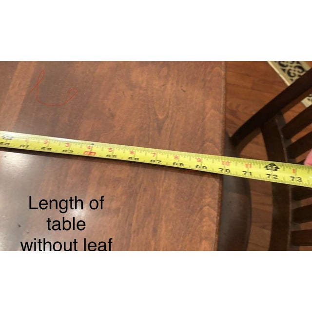 Stickley (Nichols and Stone) Antigua Table and Six Chairs With Two Leaves Set For Sale - Image 10 of 12