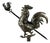 Antique French Silver Plate Cockerel Skewer: Victorian Rooster Hatelet For Sale