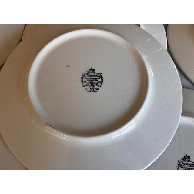 Ceramic Vintage Italian Pagnossin Treviso Blue Dinner Plates - Set of 6 For Sale - Image 7 of 8