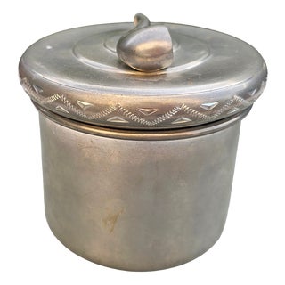 Pewter Snuff Tin with Pipe on the Lid, 1960s, Set of 2 For Sale