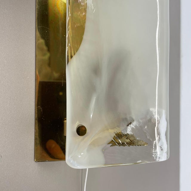 Metal Hollywood Regency Murano Glass Wall Light by Kalmar Lights, 1960s For Sale - Image 7 of 18