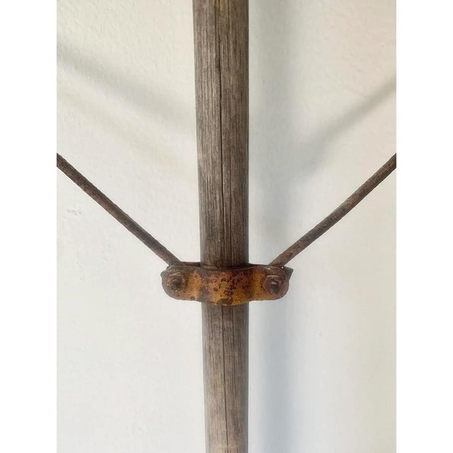 Early 20th Century Antique Hand-Made Rustic French Country Hay Rake For Sale In South Bend - Image 6 of 9