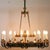 Chandelier in Gilded Bronze and Green Lacquered Metal For Sale - Image 5 of 18