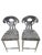 Vintage Memphis Style Hammered Metal Counter Stools - Set of 4 Striking set of four Postmodern counter-height chairs...