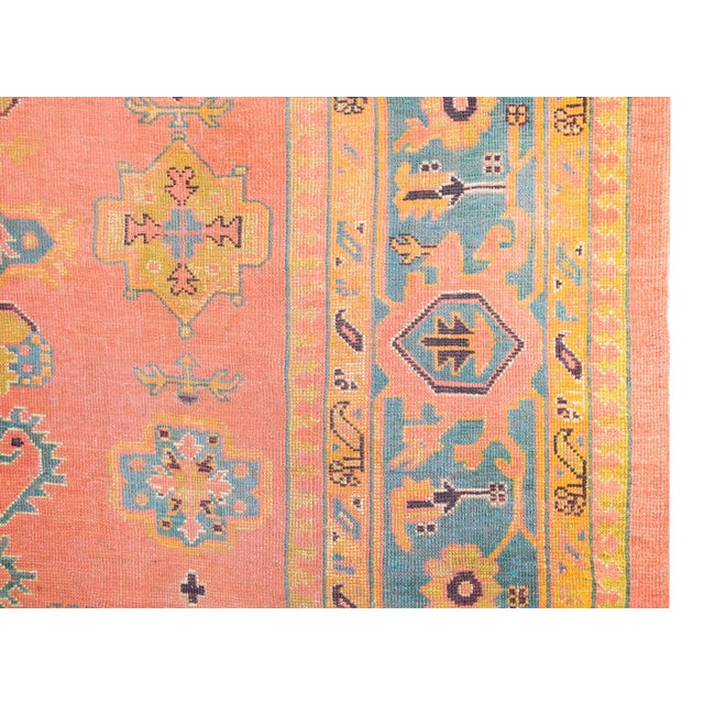 Early 20th Century Turkish Oushak Rug For Sale - Image 4 of 15