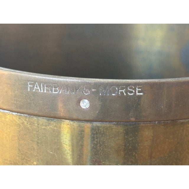 Mid 20th Century Mid 20th Century Solid Brass Fairbanks-Morse Seed Scale Pot For Sale - Image 5 of 16