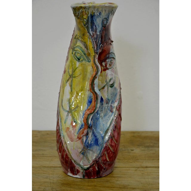 Luster majolica vase by Alberto Nobile in the 50s. This piece has an attribution mark, I am sure that it is completely...
