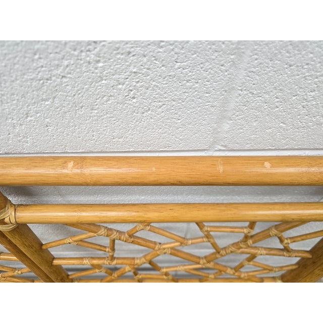 1970s Vintage McGuire King/2 Twin Rattan Headboards For Sale - Image 10 of 12