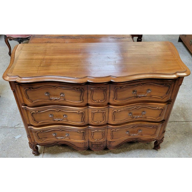 Louis XV Style Crossbow Commode in Cherry Wood, 1920s For Sale - Image 3 of 9
