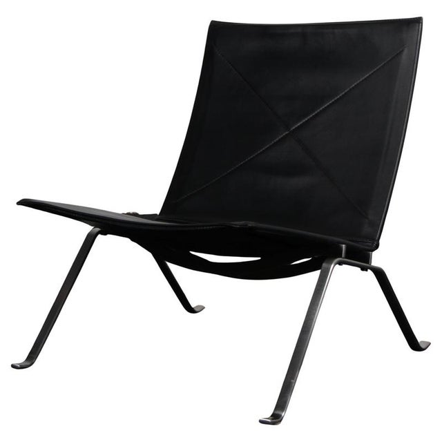 Black PK22 Lounge Chair attributed to Poul Kjærholm for Fritz Hansen, 1970s For Sale - Image 8 of 8