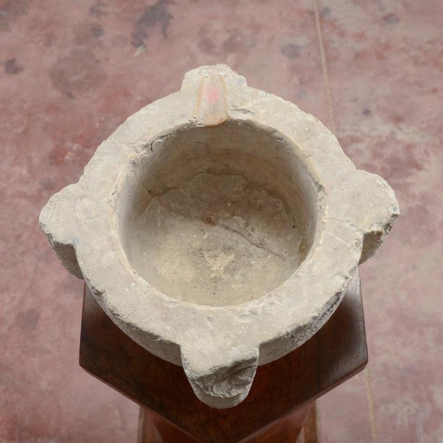 Round Stone Mortar Bowl, 19th Century For Sale - Image 4 of 11