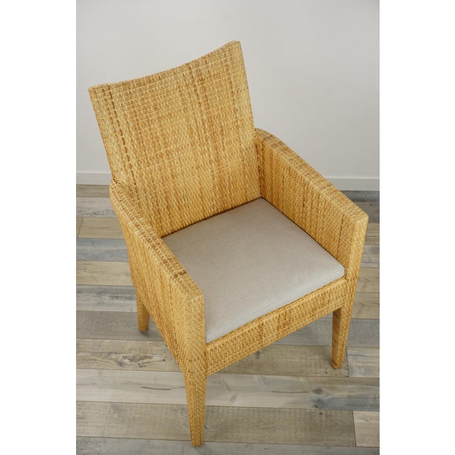 French Wooden and Rattan Armchair For Sale - Image 12 of 14