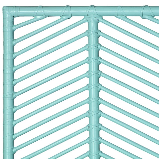 David Francis Liam Platform Bed King - Turquoise For Sale - Image 4 of 12