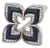 0.35ctw Diamond Ceramic Flower Cocktail Ring 14k White Gold Size 7.25 For Sale