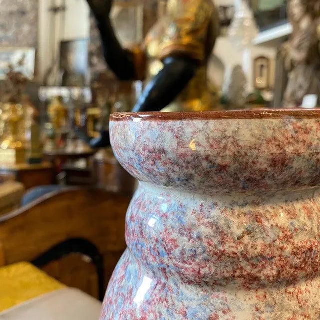 1930s Art Deco Ceramic Italian Vase by Bitossi For Sale - Image 11 of 13