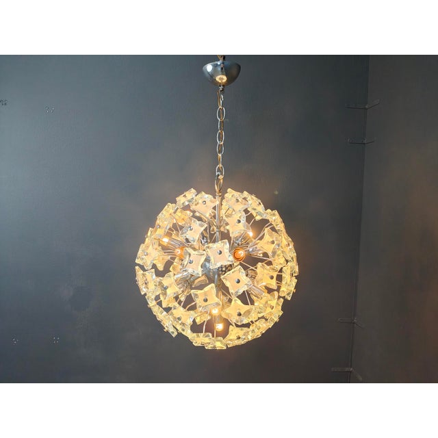 Brutalist Sputnik Chandelier in Glass, 1970s For Sale - Image 9 of 16