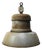 Vintage Industrial Light Gray Enamel and Cast Iron Train Station Pendant Light from Pötter & Schütze GMBH For Sale