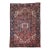 Antique Heriz Karajeh Rug, Hand-Knotted Wool, Geometric Design, Brick & Navy, 9x12 For Sale