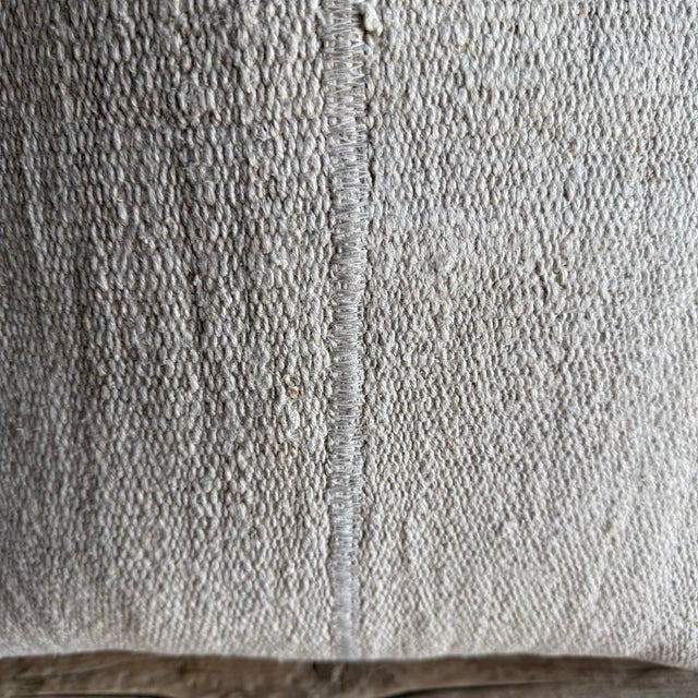 Vintage Rug Pillow Cover With Original Seams For Sale In Los Angeles - Image 6 of 7