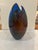 American Peter VanderLaan Cobalt Blue Sculptural Studio Art Glass Vase For Sale - Image 3 of 9
