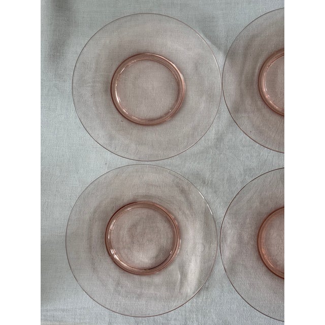 1940’s Blush Pink Salad Plates - Set of 8 For Sale In Seattle - Image 6 of 13