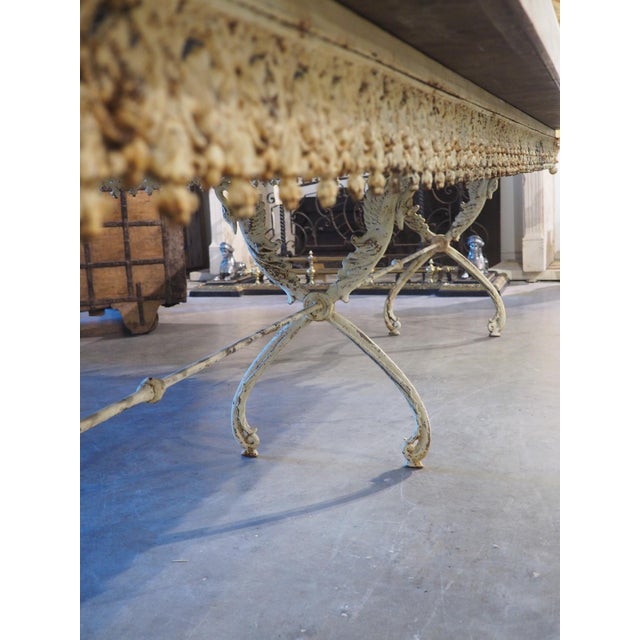 A Long, Painted Antique Cast Iron Table From Aix-en-Provence, France Circa 1890 For Sale - Image 16 of 18