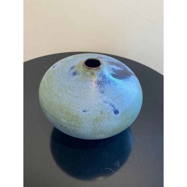 Contemporary Stoneware Pottery Vase For Sale - Image 3 of 6