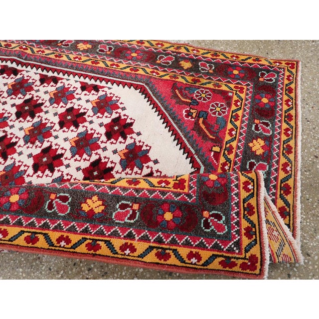 Textile Galerie Shabab Collection Late 20th Century Handmade Persian Malayer Throw Rug For Sale - Image 7 of 8