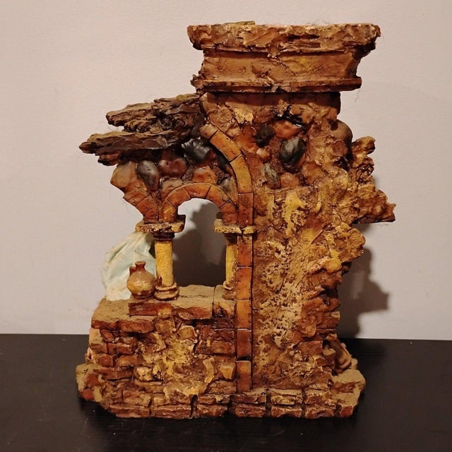 Plastic Vintage Baroque-Style Holy Family Nativity Set Resin Hand-Painted 2000s For Sale - Image 7 of 10