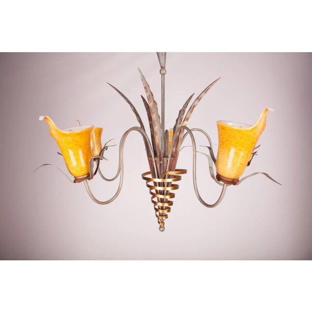 Hollywood Regency Italian Chandelier, 1970s For Sale - Image 12 of 12