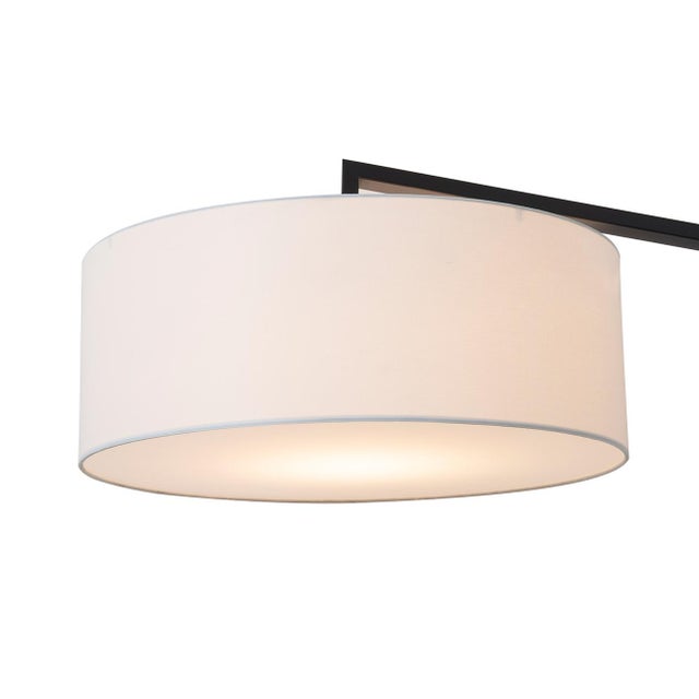 Metal Stretch Arc Floor Lamp - 87", Matte Black, Step Switch, Sturdy Rectangular Base For Sale - Image 7 of 18