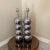 A pair of vintage, Mid-Century Modern, chrome, stacked ball table lamps by George Kovacs. No makers mark or labels!
