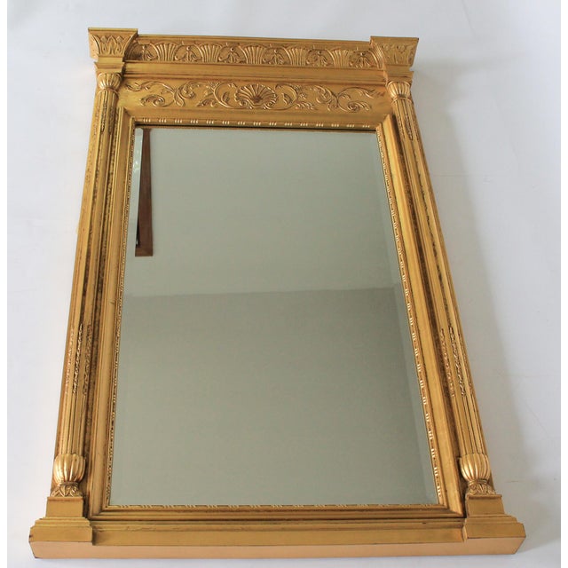 Vintage Henredon Charles X Collection Gold Louis XV Rectangular Wall Mirror (4102-04) The mirror has a gold leaf finish to...