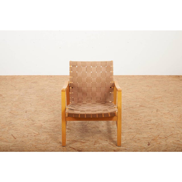 Model 652 Vostra Armchair in Beech and Fabric by Jens Risom for Walter Knoll, 1942 For Sale - Image 3 of 13