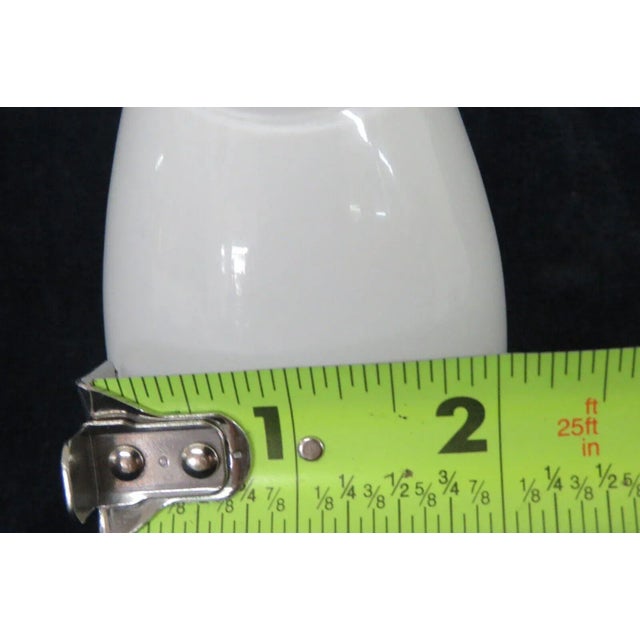 Glass Cased Glass White Tapered Small Vase For Sale - Image 7 of 10