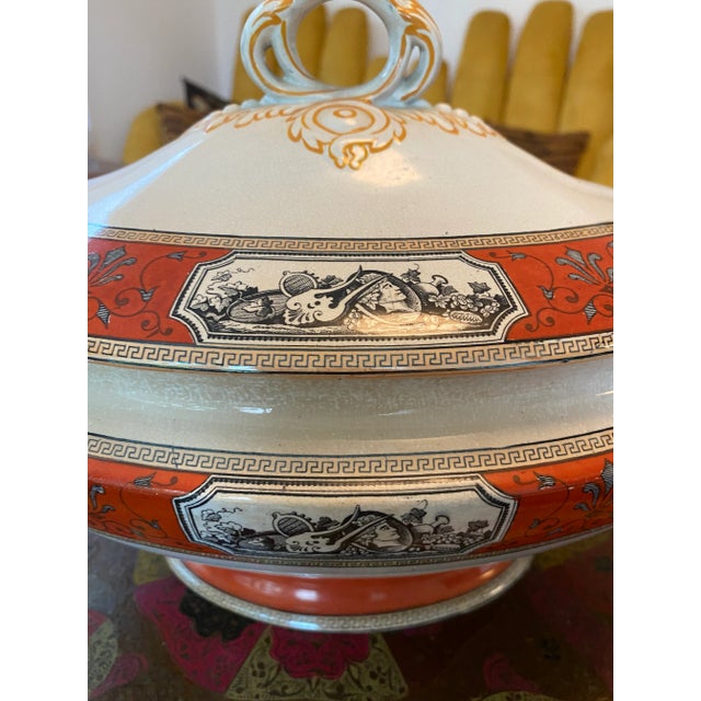 English Mid 19th Century Antique Brownfield & Son Signed English Tureen With Lid For Sale - Image 3 of 11