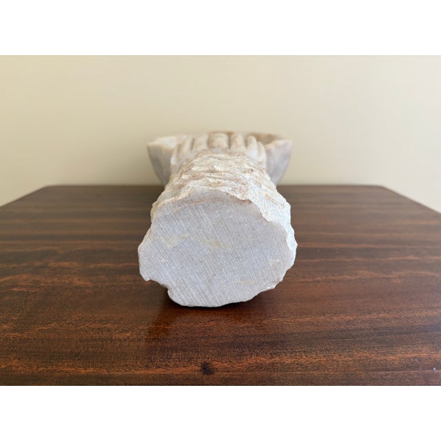 19th-Century Italian Carved Marble Shell Church Font For Sale - Image 10 of 11