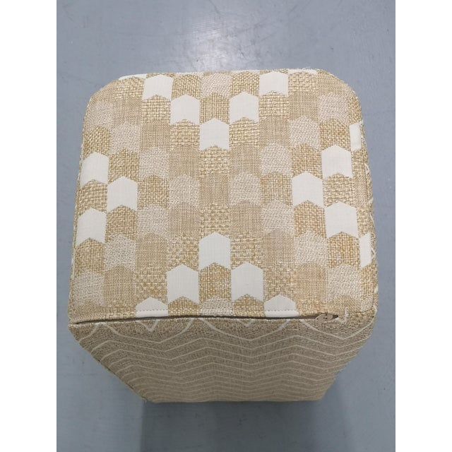 Beige Fabric Ottomans, Set of 2 For Sale - Image 6 of 12