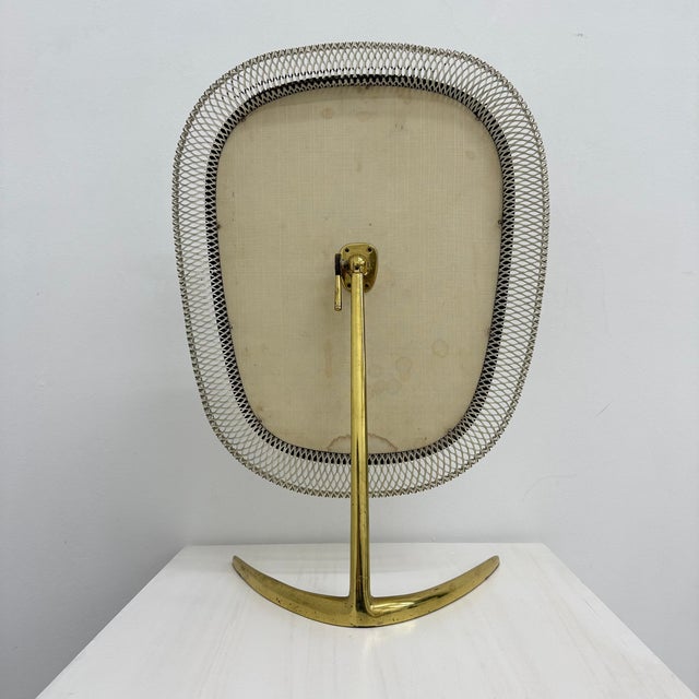 Mid-Century Brass Vanity Table Mirror from Vereinigte Werkstätten, Germany, 1950s For Sale - Image 13 of 18