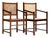 Brazilian Modern Pair of Armchairs in Hardwood & Cane, Unknown, 1960s For Sale