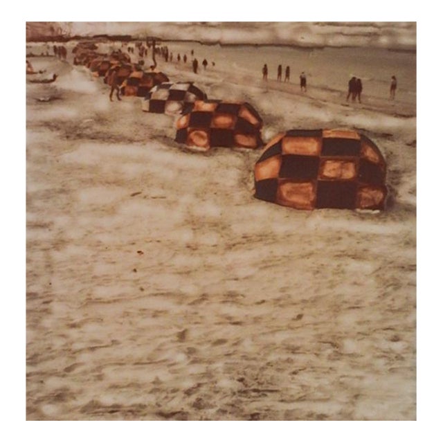 1981 Abstract Cabana Beach Photograph For Sale