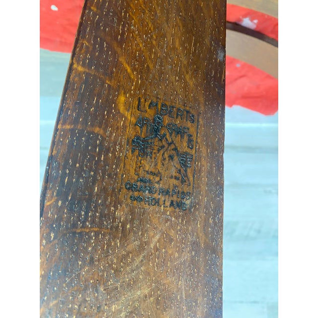 Wood Limbert Antique Mission Oak Rocker Rocking Chair For Sale - Image 7 of 7