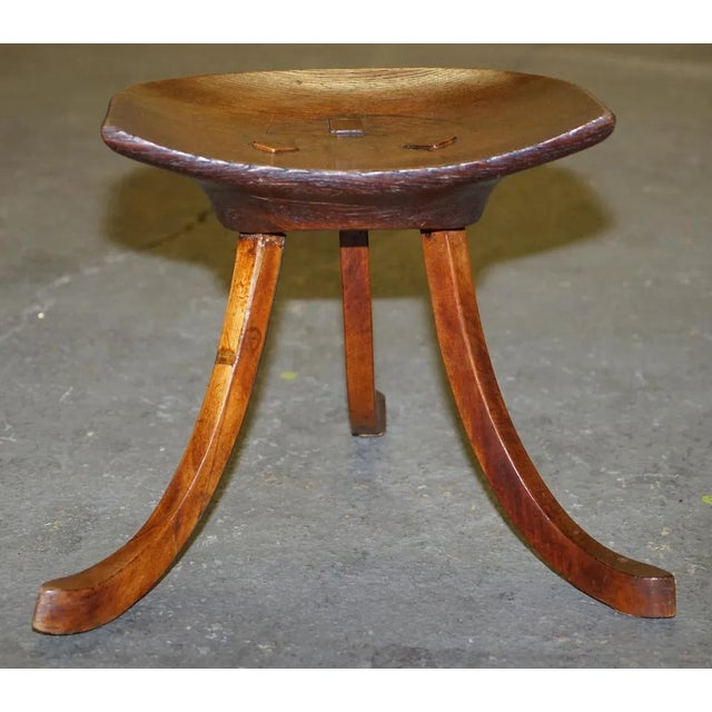Brown Antique Thebes Stool by L Wyburd For Sale - Image 8 of 18