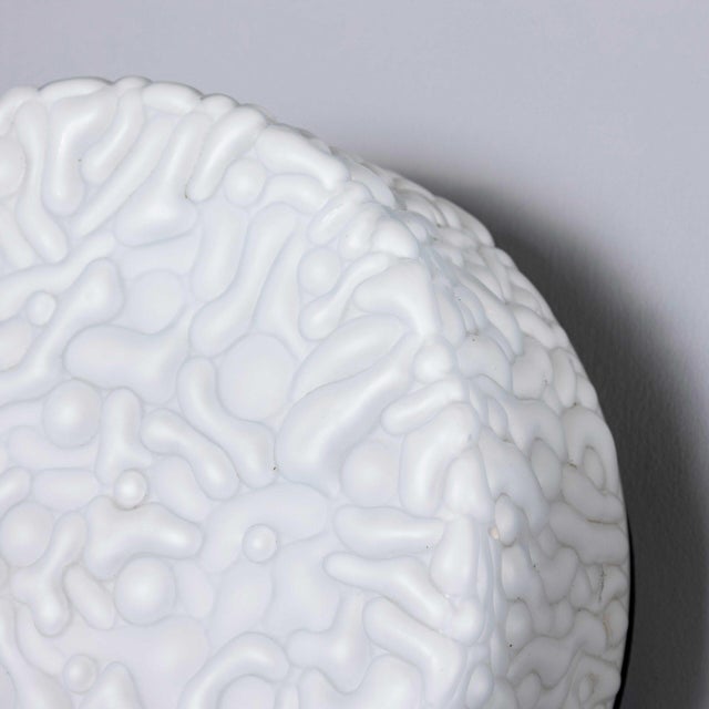 Vintage Czech Opaline Organic Wall Lamp, 1950s For Sale - Image 7 of 11