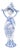 Ceramic Blue Seasons Series Autumn Figurine by Bjørn Wiinblad, 1994 For Sale