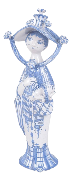 Ceramic Blue Seasons Series Autumn Figurine by Bjørn Wiinblad, 1994