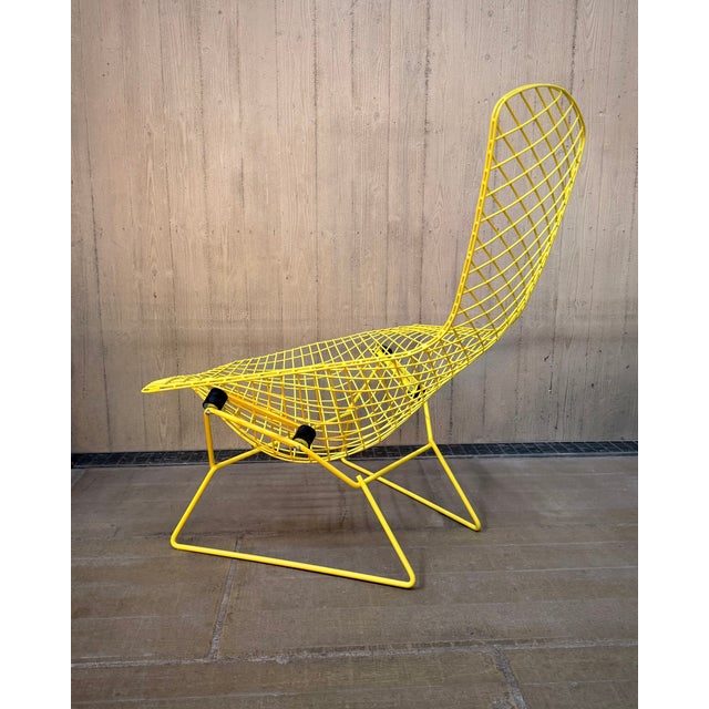 Harry Bertoia Bird Chair in Sulfur Yellow by Harry Bertoia for Knoll International, 1980s For Sale - Image 4 of 15